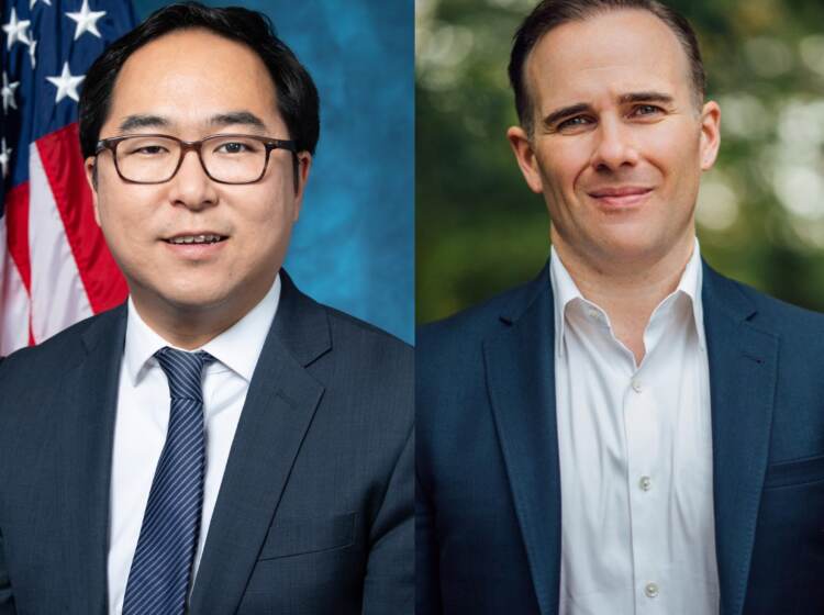 Two men smile and pose in separate headshot photos.