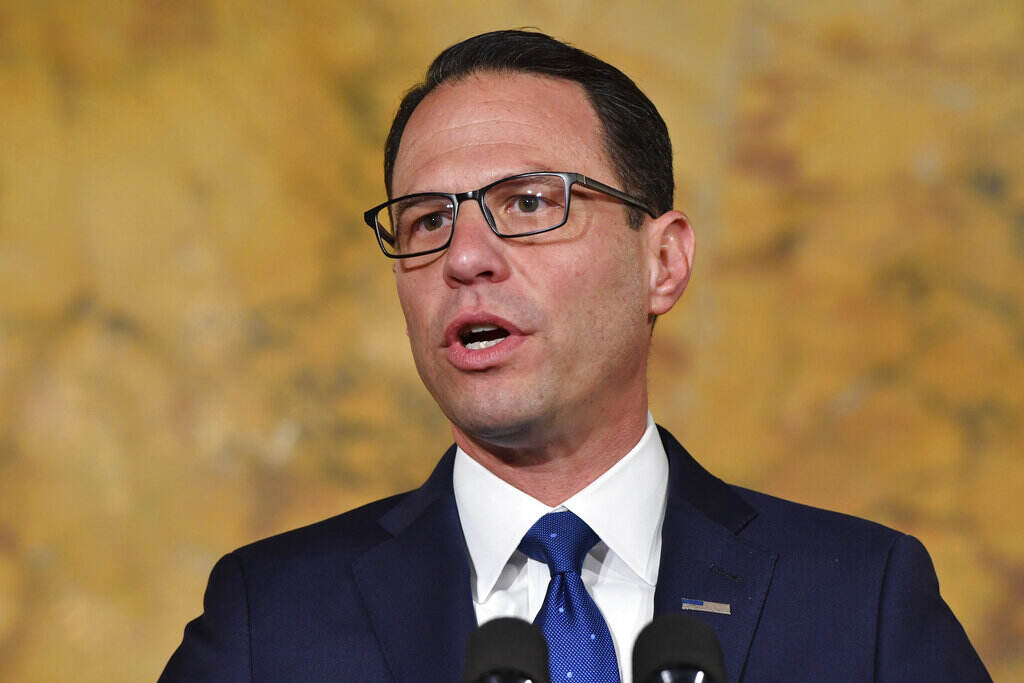 A close-up of Josh Shapiro speaking.
