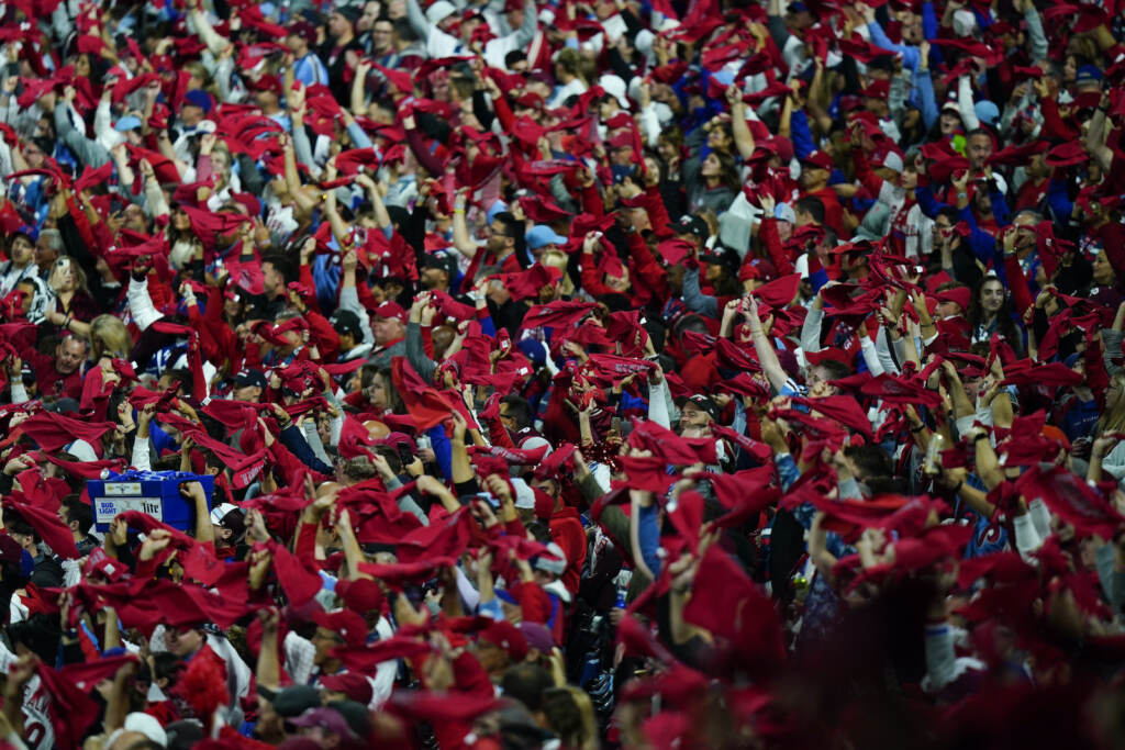World Series Astros Phillies Baseball Fans cheer before Game 3 of the World Series