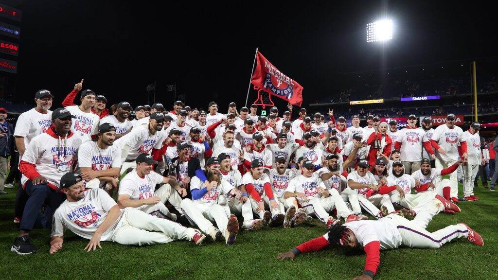 phillies-heatherbarry06-1024×576 uttake from a team photo shoot after the Phillies won the pennant. (Heather Barry)