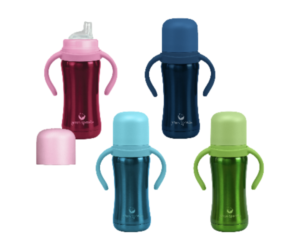 sprouts-sippy-cups-recall-112822 6-ounce stainless steel cups are seen in a Sprouts product photo
