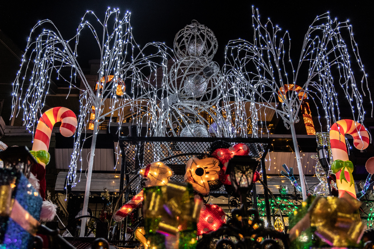 Decorations reminiscent of Disney World are seen in Cobbs Creek.