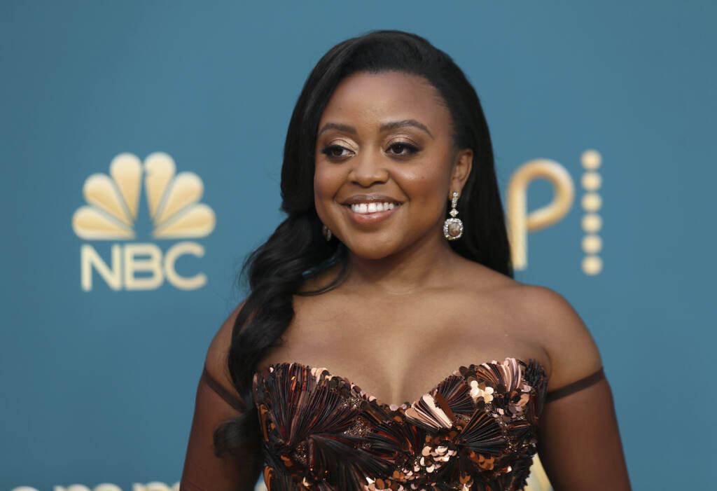 File photo: Quinta Brunson arrives at the 74th Emmy Awards on Monday, Sept. 12, 2022 at the Microsoft Theater in Los Angeles. (Photo by Danny Moloshok/Invision for the Television Academy/AP Images)