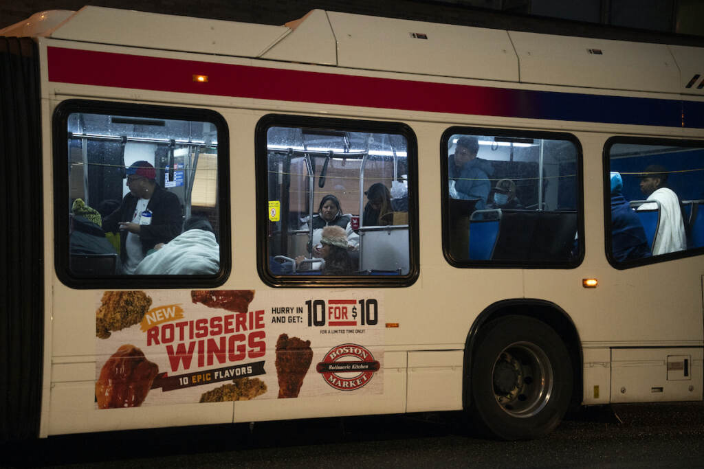 Transporting Migrants Philadelphia File photo: Migrants sent by Texas Gov. Greg Abbott arrive near 30th Street Station Wednesday morning, Nov. 16, 2022, in Philadelphia. (AP Photo/Joe Lamberti)