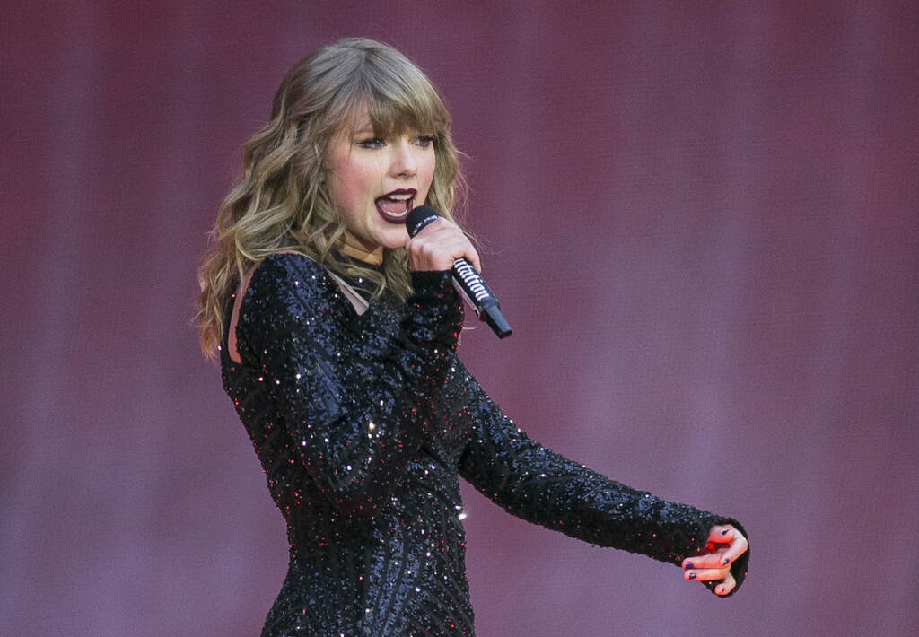 File photo: Singer Taylor Swift performs on stage in a concert at Wembley Stadium on June 22, 2018, in London. (Photo by Joel C Ryan/Invision/AP, File)