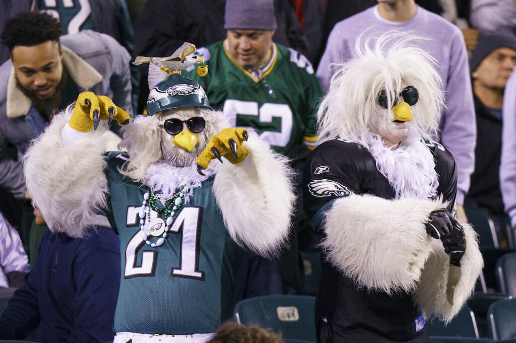 Fans Philadelphia Eagles fans reacts during the NFL football game against the Green Bay Packers, Sunday, Nov. 27, 2022, in Philadelphia. (AP Photo/Chris Szagola)
