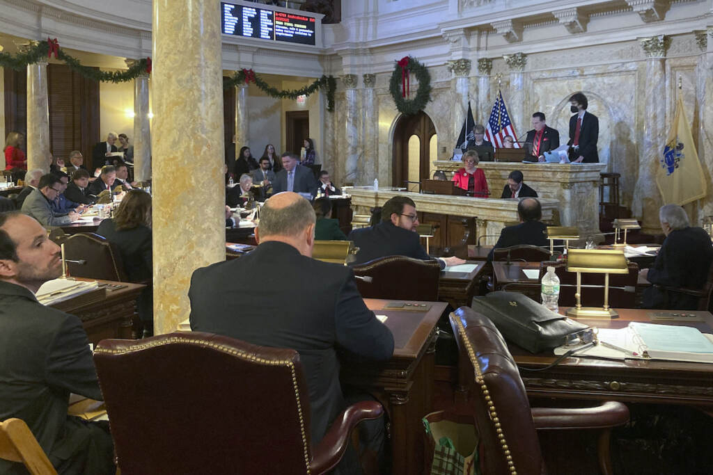 File photo: New Jersey Democratic Senate President Nicholas Scutari opens debate on legislation that overhauls the state's concealed carry permitting, Monday, Dec. 19. 2022, in Trenton, N.J. The measure comes in response to the U.S. Supreme Court's June decision expanding gun rights and striking down New Jersey's requirement that applicants for a carry permit show a 