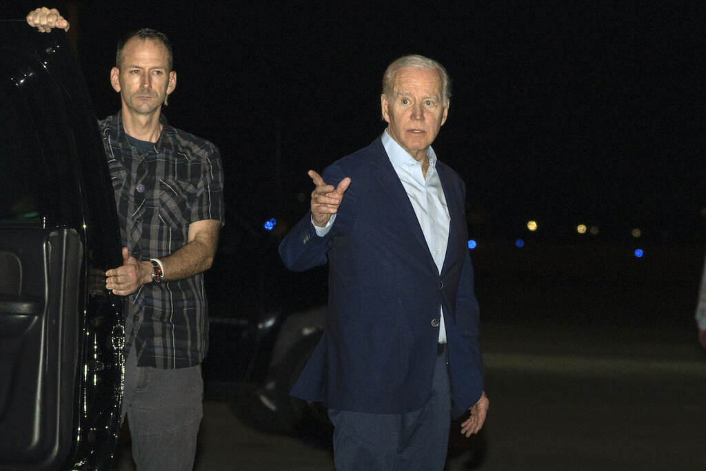 Joe Biden file photo: President Joe Biden arrives at Henry E. Rohlsen Airport, in St. Croix, U.S. Virgin Islands, late Tuesday, Dec. 27, 2022. (AP Photo/Manuel Balce Ceneta, File)