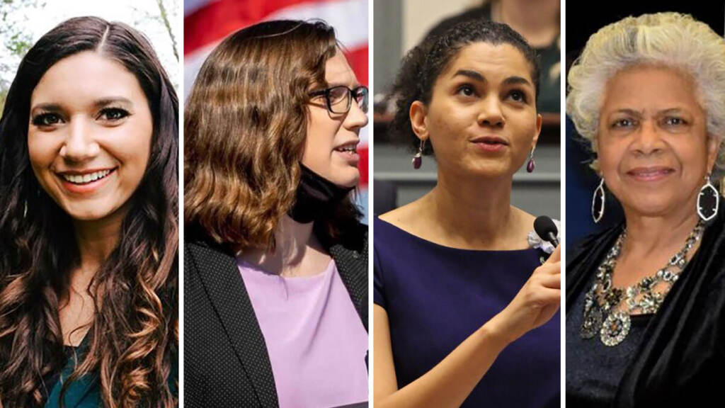 delaware-general-assembly-women-sophie-phillips-sarah-mcbride-tizzy-lockman-stell-parker-selby-122922 Headshots of four women members of the Delaware General Assembly.