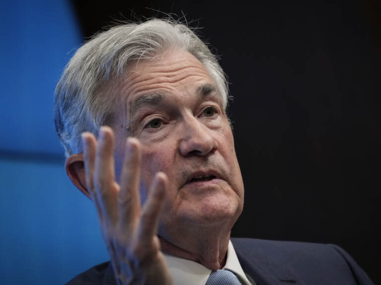 Chair of the U.S. Federal Reserve Jerome Powell speaks at the Brookings Institution, November 30, 2022 in Washington, DC. (Drew Angerer/Getty Images)