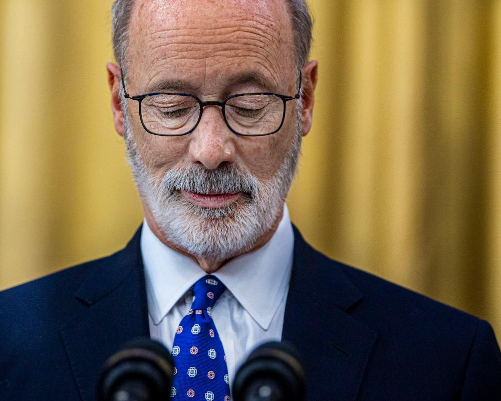 gov-wolf-spotlight-pa-2022-12-06 Gov. Tom Wolf entered office eight years ago as a champion of government transparency, but has hired private law firms to do undisclosed legal work. (Jose F. Moreno/ Philadelphia Inquirer via Spotlight PA)