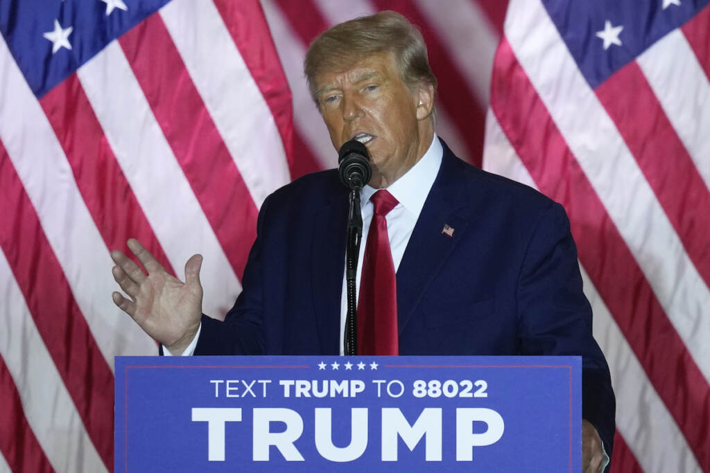 Georgia Election Investigation Former President Donald Trump speaks