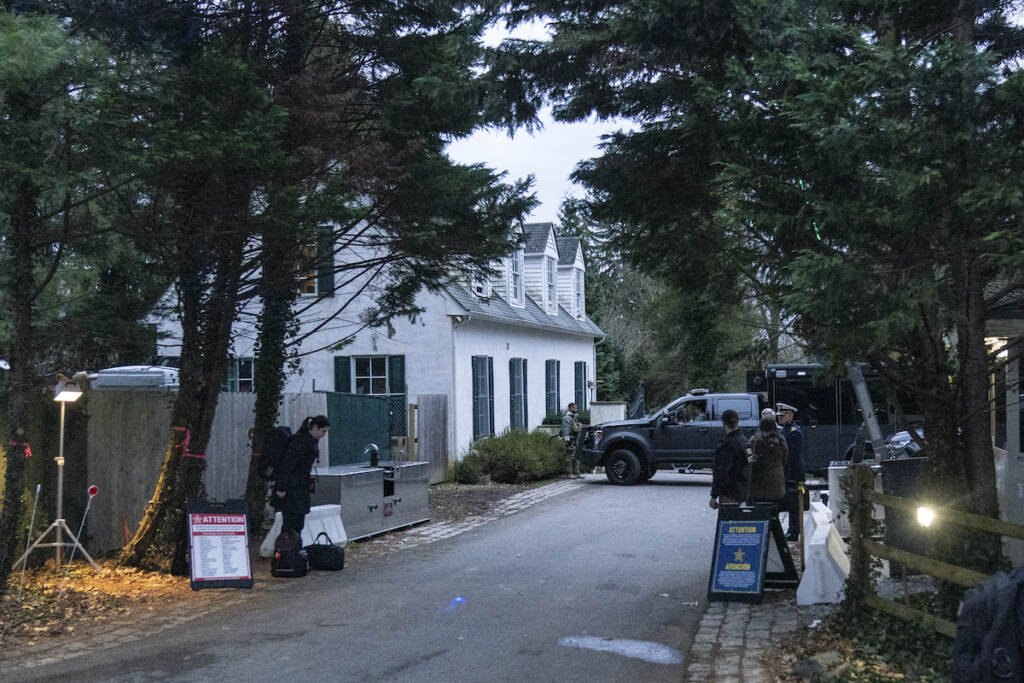 Joe Biden The access road to President Joe Biden's home in Wilmington, Del.