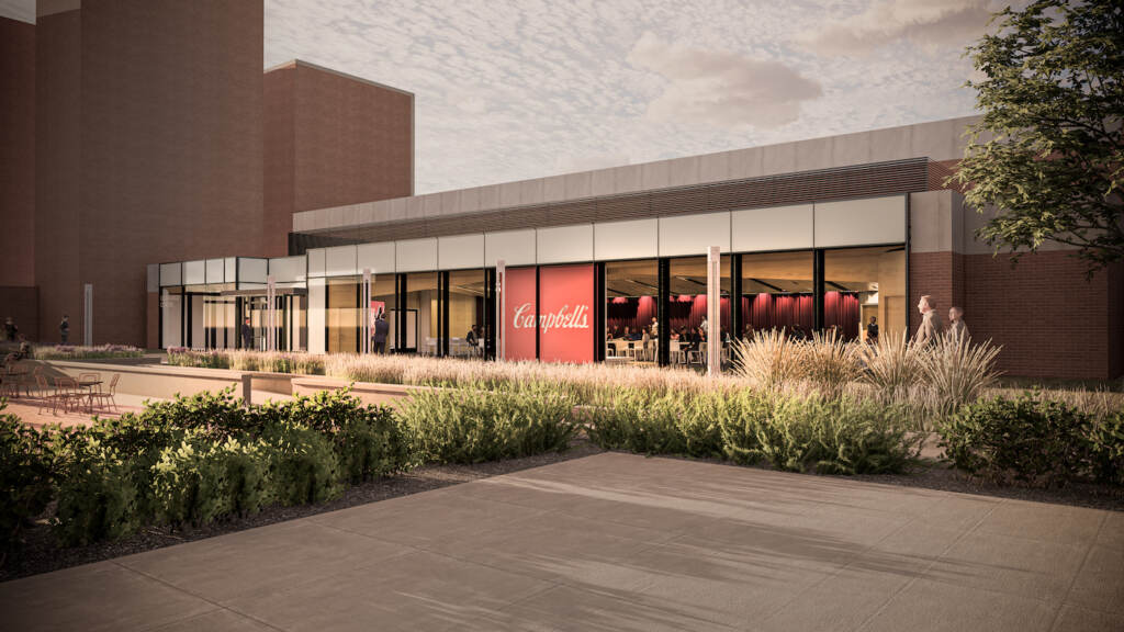 campbells-camden-exterior-2 Rendering of Campbell's headquarters in Camden, N.J. (Courtesy of Campbell)