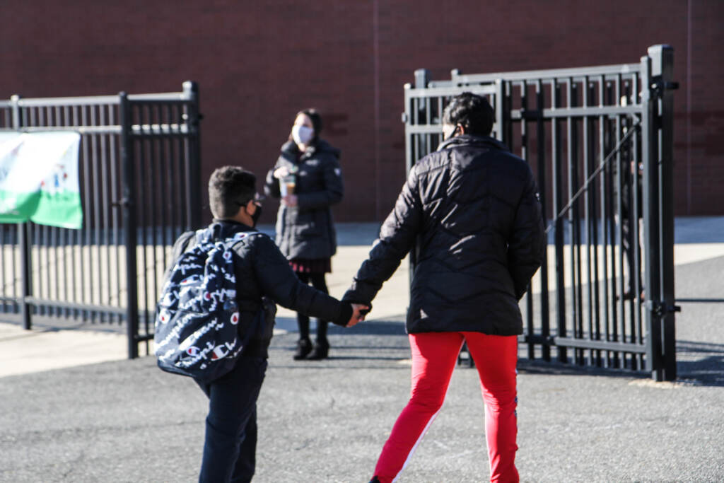 first_day_school_coronavirus_JPA_KP_030821_06 File photo: Philadelphia school district K-2 students returned to in-person learning on March 8, 2021. (Kimberly Paynter/WHYY)