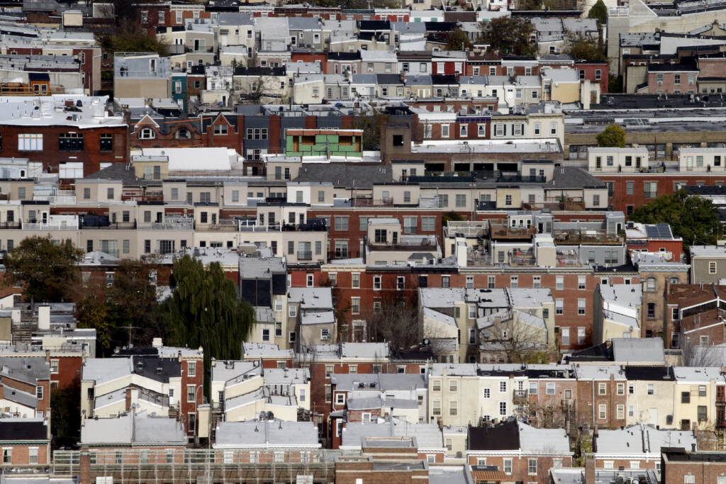 Rowhouses are seen overhead in Philly Rowhouses are seen overhead in Philly