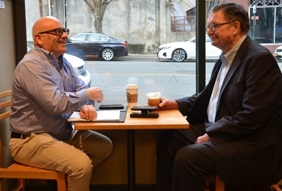 Trenton Mayor Reed Gusciora (left) and incumbent Mercer County Executive Brian Hughes Trenton Mayor Reed Gusciora (left) and incumbent Mercer County Executive Brian Hughes