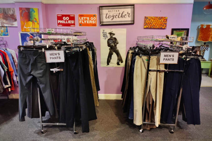 Philly AIDS Thrift store, known for its whimsical decor style, was voted best thrift store in Pennsylvania by Apartment Therapy in 2022. (Peter Crimmins/WHYY)