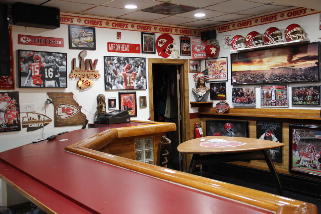 big-charlies-saloon-chiefs-c-sharber-2023-02-06-3 Big Charlie's Saloon in South Philly has a lot of Kansas City Chiefs memorabilia on display.