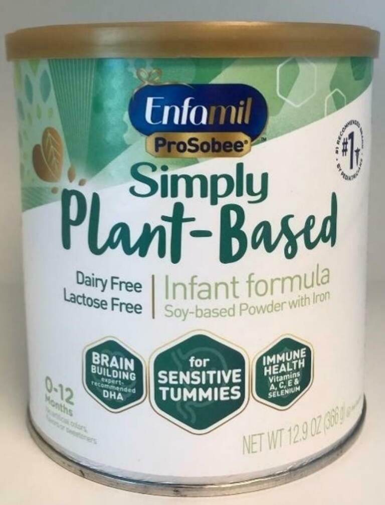 the type of plant-based infant formula being recalled over possible bacteria contamination.