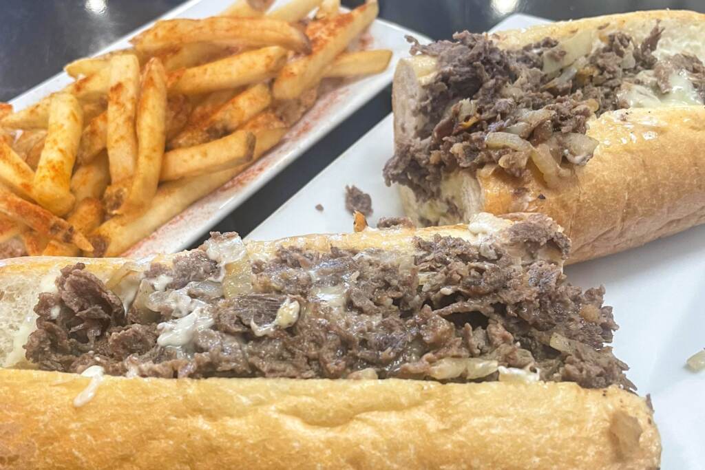 foodchaserskitchen-03-scaled A close-up of a cheesesteak.