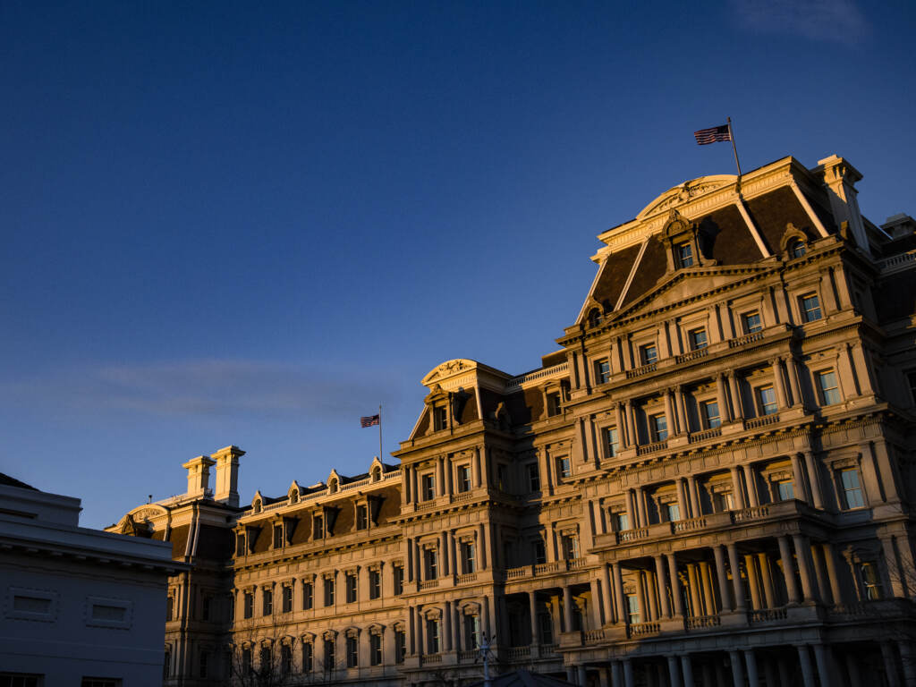 The White House team of lawyers, strategists and veterans of Capitol Hill meets regularly in the Secretary of War suite inside the Eisenhower Executive Office Building. The White House team of lawyers, strategists and veterans of Capitol Hill meets regularly in the Secretary of War suite inside the Eisenhower Executive Office Building. (Samuel Corum/Getty Images)