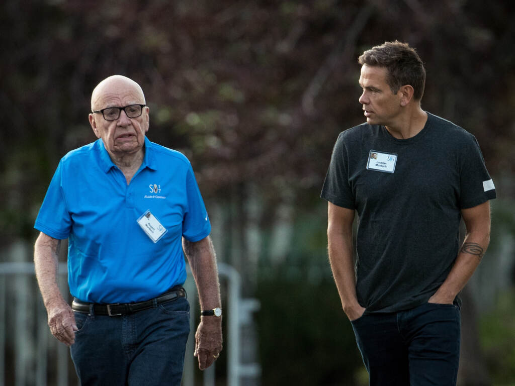 In a $1.6 billion defamation suit, Dominion Voting Systems argues that Fox Corp. bosses Rupert Murdoch (left) and Lachlan Murdoch (right) were deeply involved in shaping editorial decisions at Fox News. In a $1.6 billion defamation suit, Dominion Voting Systems argues that Fox Corp. bosses Rupert Murdoch (left) and Lachlan Murdoch (right) were deeply involved in shaping editorial decisions at Fox News. (Drew Angerer/Getty Images)