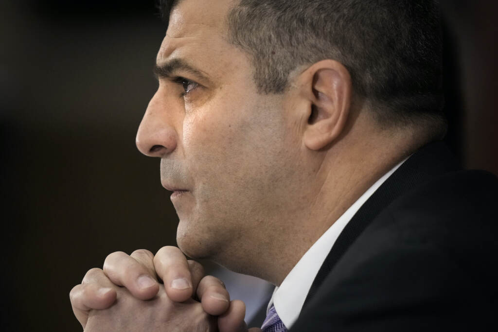 Pennsylvania Speaker Pennsylvania House Speaker Mark Rozzi, a Berks County Democrat, listens to public comment during a field hearing in Philadelphia, Friday, Jan. 27, 2023. (AP Photo/Matt Rourke)