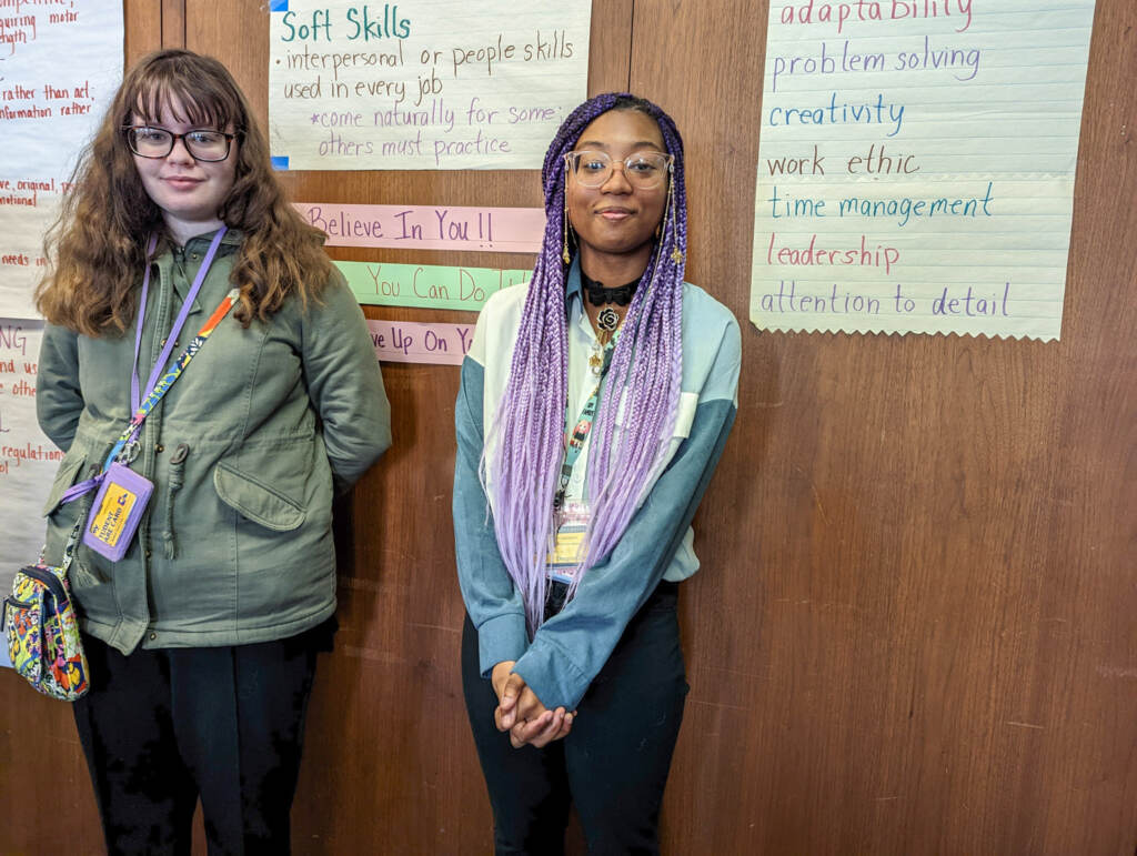 specialeducation-internships-galanaugh-connelly Project Career Launch participants Kayla Galanaugh (left) and Alani Connelly (right) are currently interning at the Penn Museum and taking life skills courses at the Drexel campus