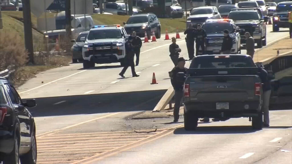A bicyclist was killed after being struck by a police vehicle in Chester County, Pennsylvania. (6abc)