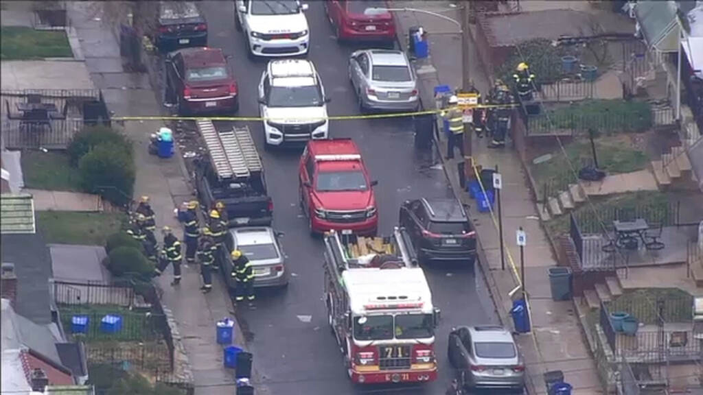 6abc-mayfair-hazmat-img 6abc's Chopper 6 was live over the scene where there was a heavy police and fire presence. (6abc)