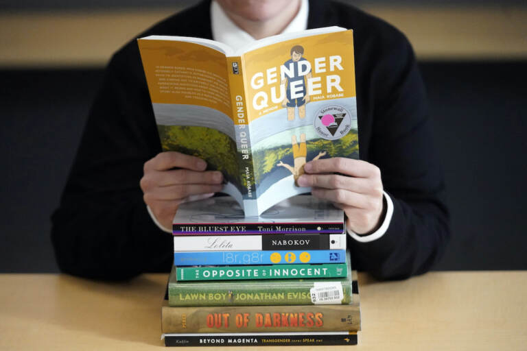 A pile of challenged books