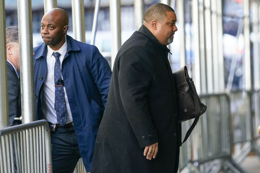 Trump Legal Troubles Manhattan District Attorney Alvin Bragg arrives at his office