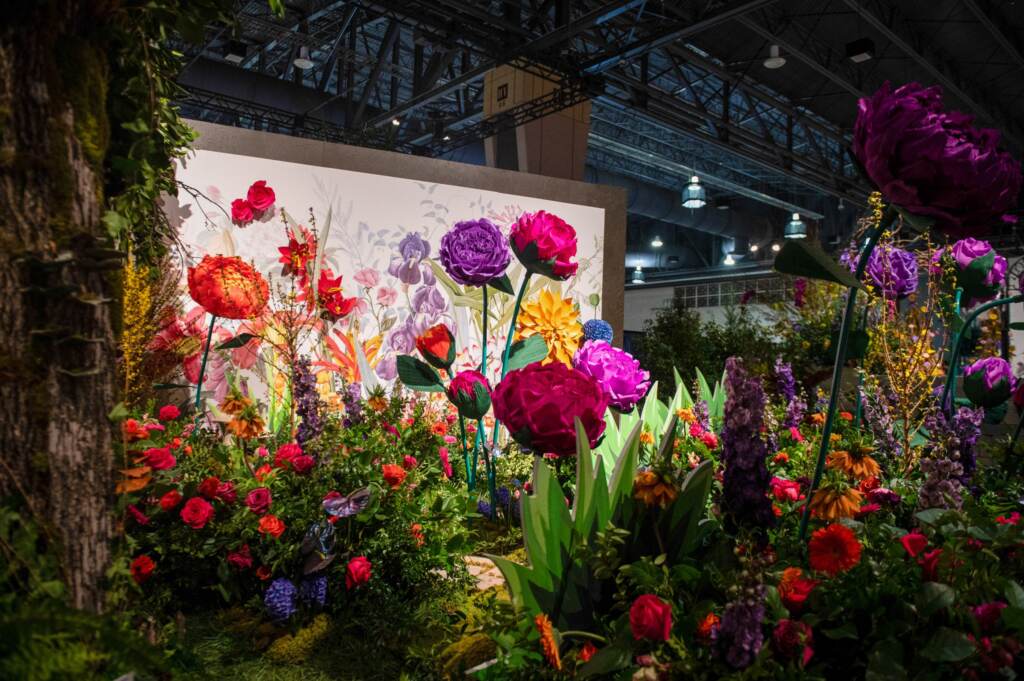 FlowerShow-17-scaled Life sized blooms that look like something out of a Dr. Seuss novel stand tall along the promenade at the 2023 Philadelphia Flower Show in the Pa. Convention Center