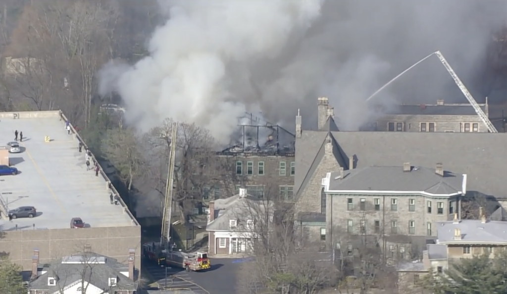Fire broke out at a Catholic school in Chestnut Hill. (6abc)