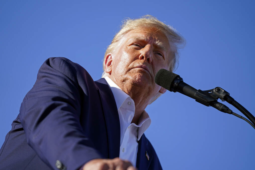 Donald Trump Former President Donald Trump speaks at a campaign rally
