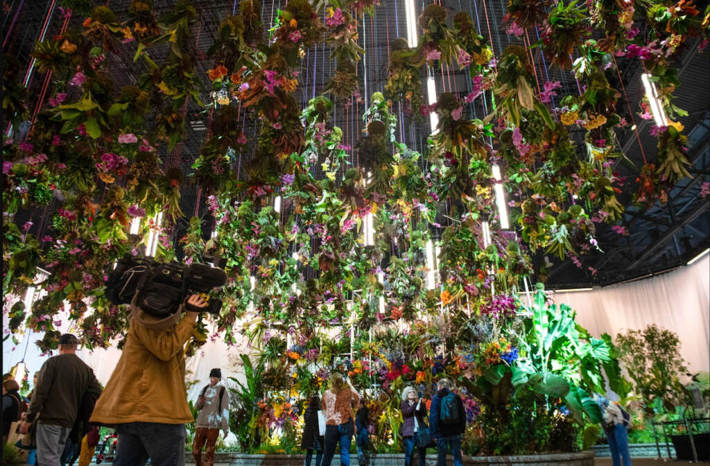 flower-show-billy-penn-2023-1 flower canopy hangs down