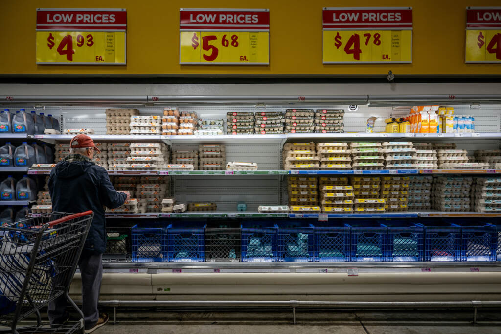 Egg Prices Plunge More Than 50% Since December Highs Millions of households across 32 states and the District of Columbia are receiving far less in SNAP benefits this month as Congress unwinds pandemic-era assistance. (Brandon Bell/Getty Images)