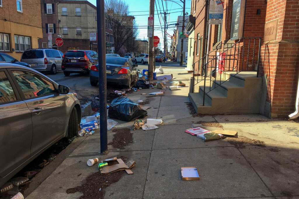 litter-trash-street-sidewalk Litter on a South Philly sidewalk