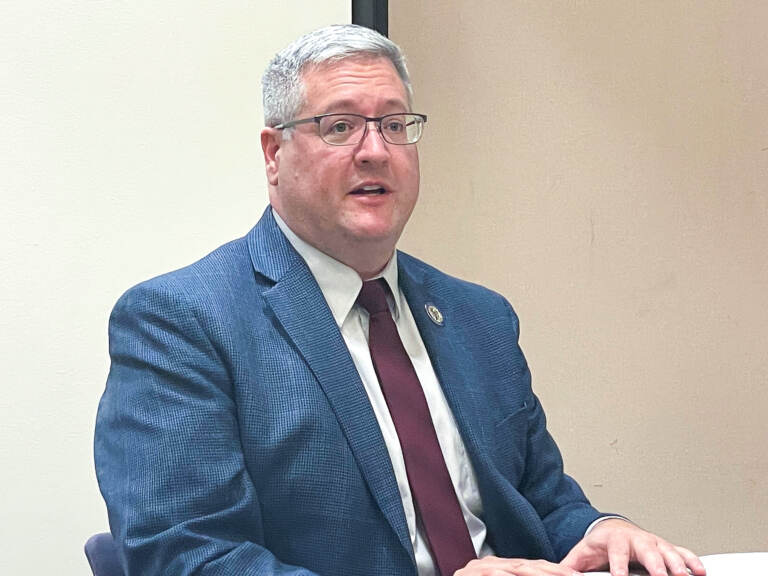  Asm. Dan Benson, who is running for Mercer County Executive (P. Kenneth Burns/WHYY)