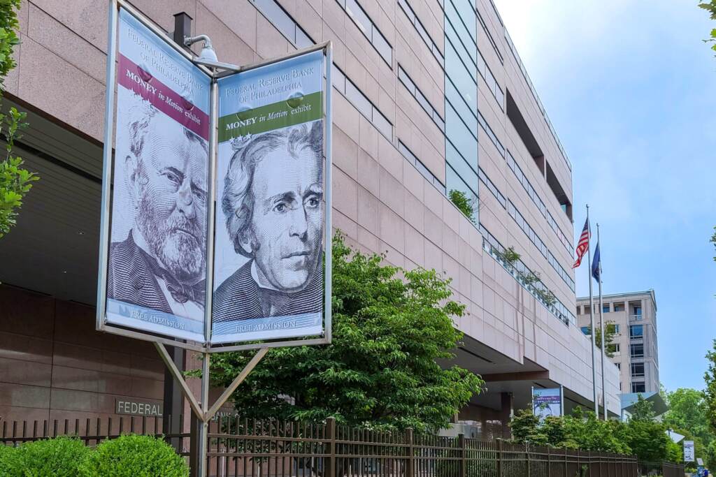 philadelphiamint-moneyinmotion-scaled Posters for a 2019 exhibit at the U.S. Mint Philadelphia.