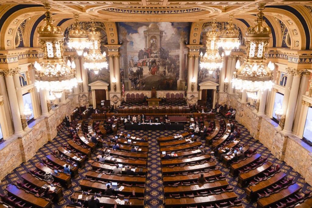 The House floor in the Pa. Capitol. The House floor in the Pa. Capitol.