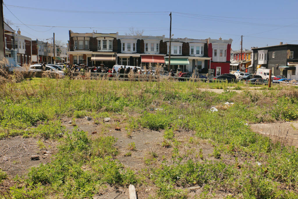 Empty lots are shown in West Philly.