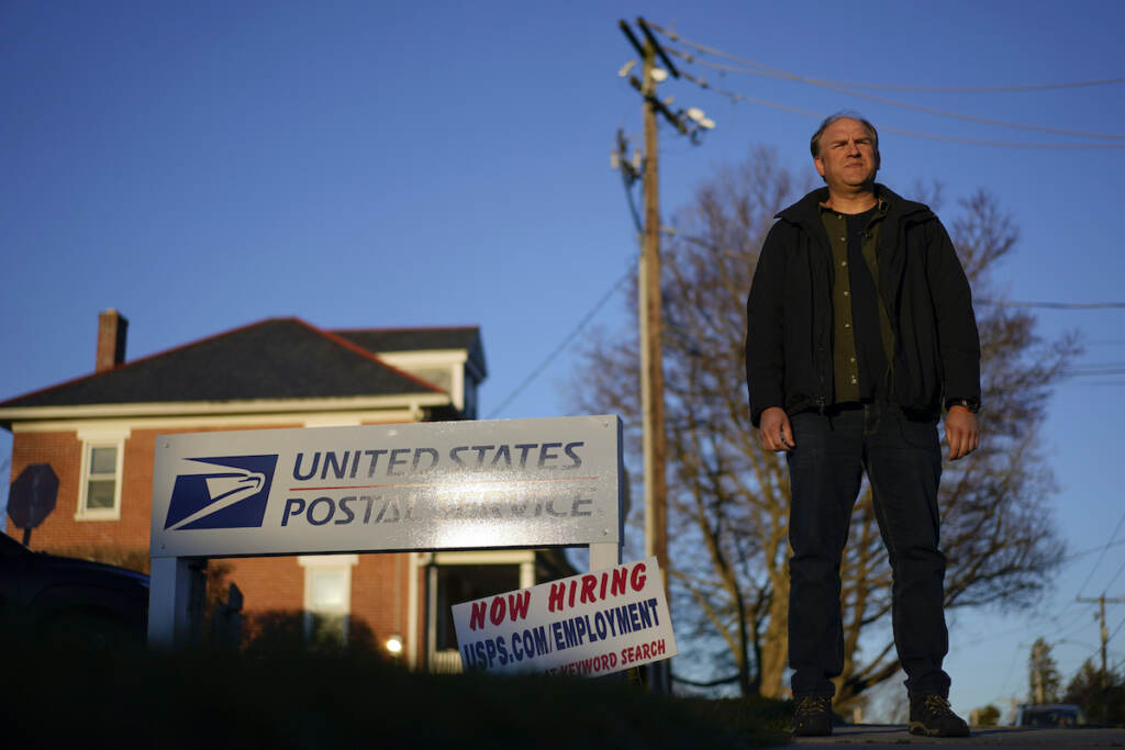 Gerald Groff Gerald Groff, a former postal worker whose case will be argued before the Supreme Court, stands during a television interview near a
