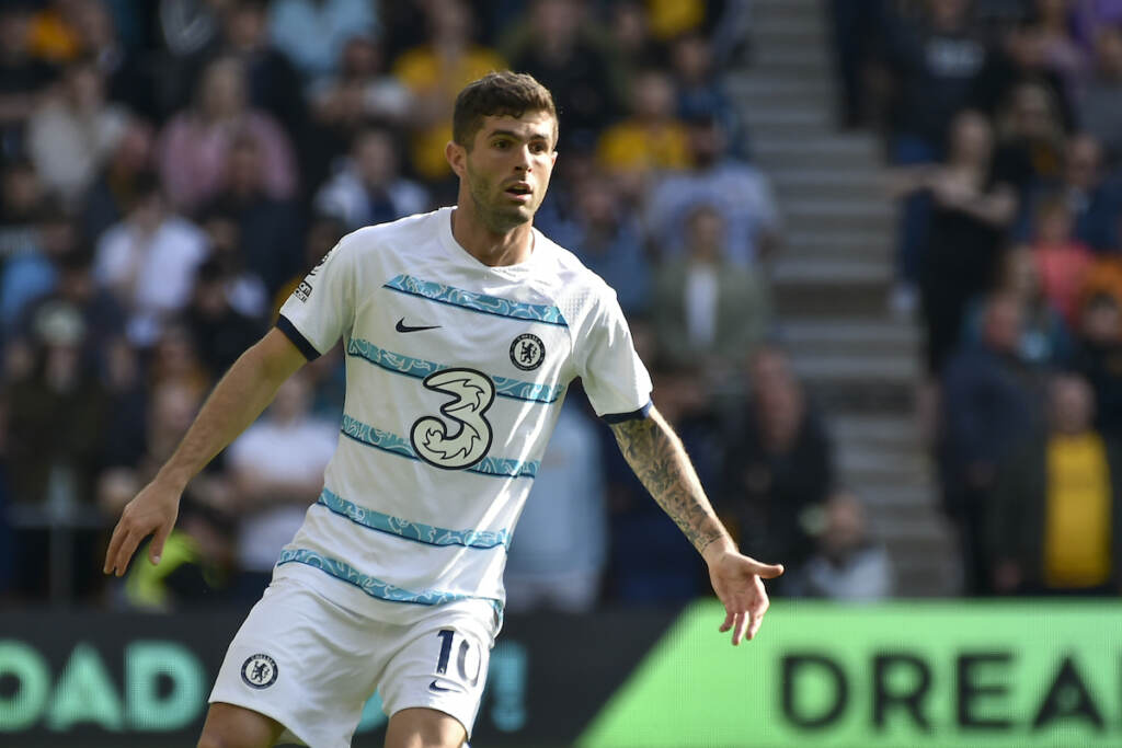 Britain Soccer Premier League Chelsea's Christian Pulisic reacts during the English Premier League soccer match between Wolverhampton Wanderers and Chelsea