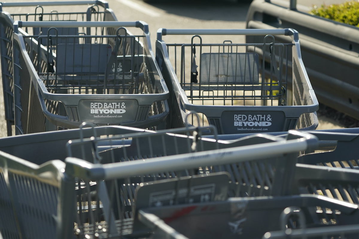 Defining a Recession Explainer Bed Bath & Beyond shopping carts