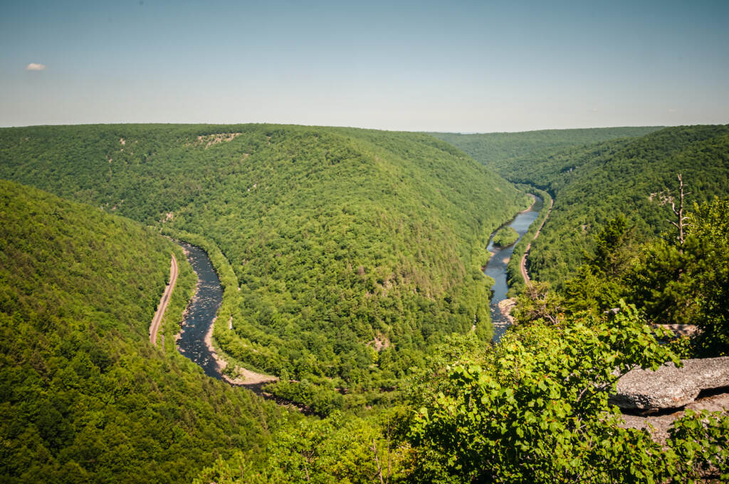 PA_Lehigh River_Tom Storm Photography Aerial view of the Lehigh River.