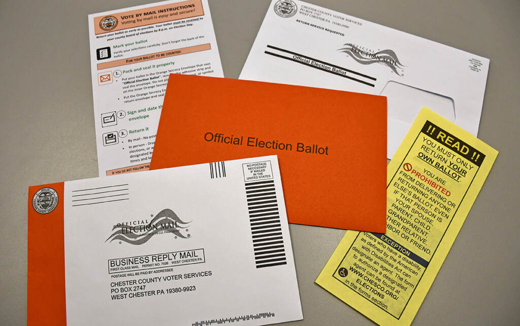 chester-county-mail-absentee-ballot-pa-041923 Mail ballots of different colors