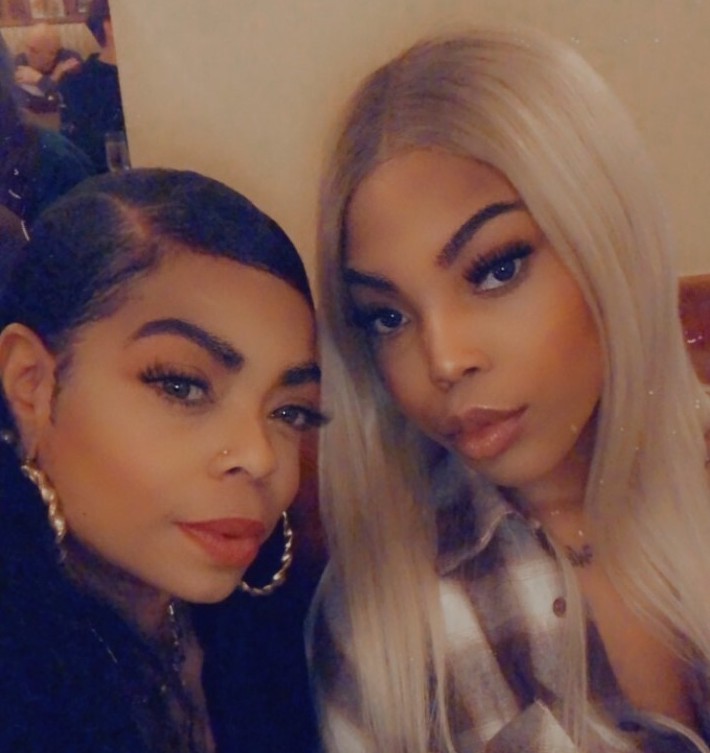 Donae, right, poses next to her mom, Donna, left, for a photo.