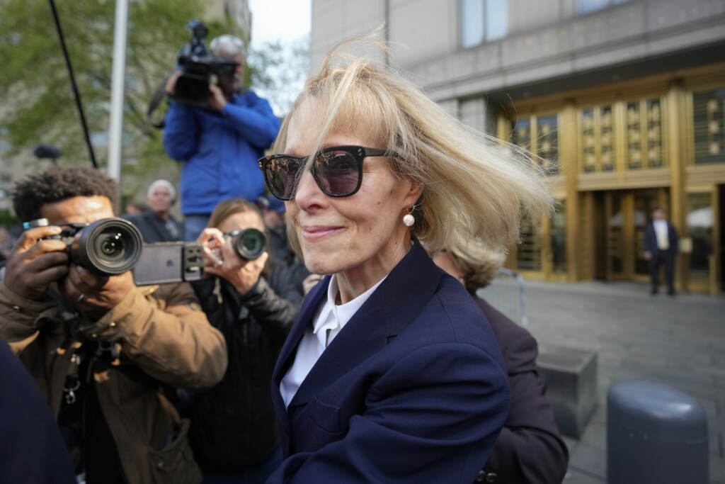 Trump Columnist Lawsuit E. Jean Carroll leaving the courthouse.